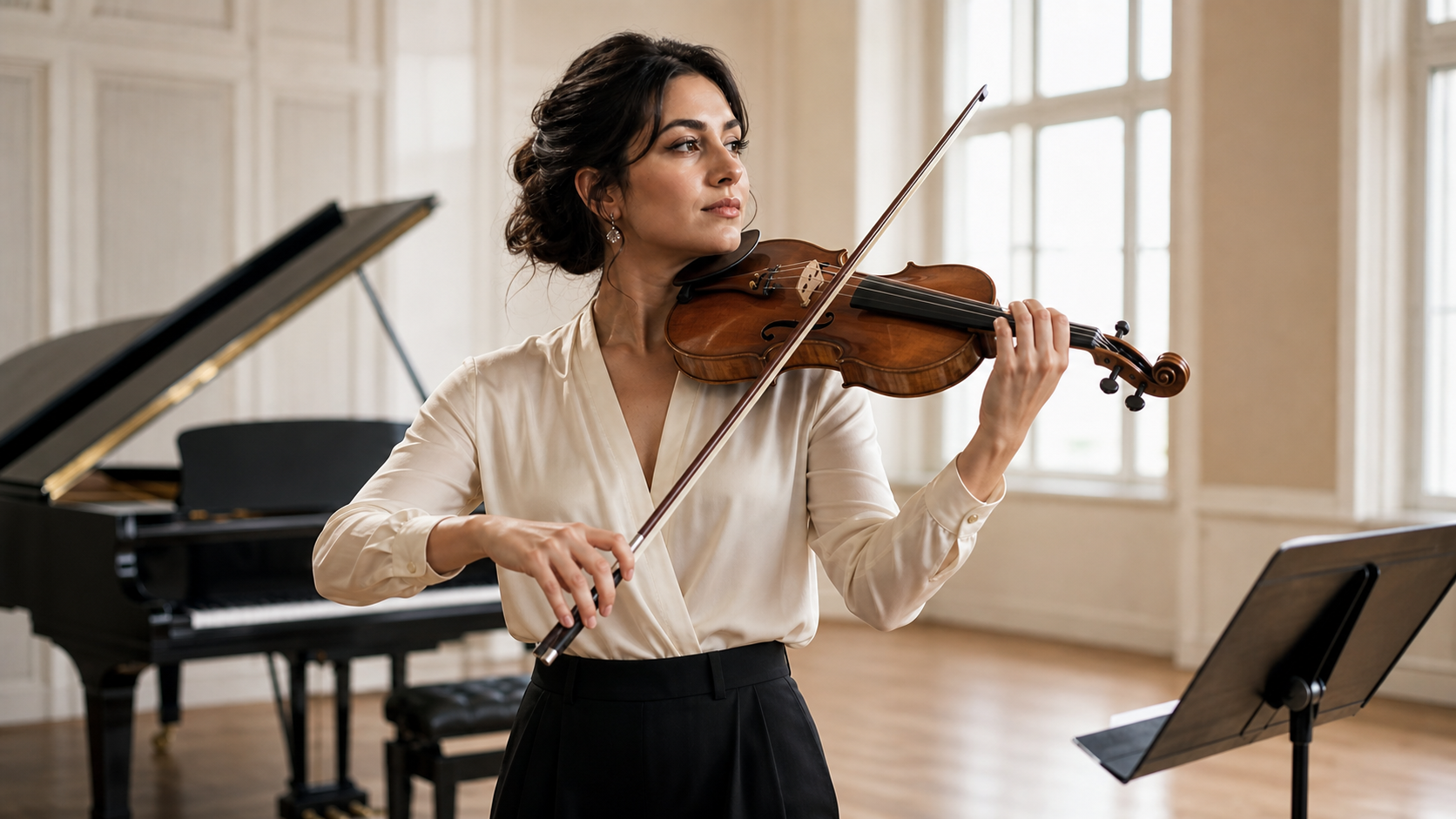 Léonie Hart performing Mozart Sonata